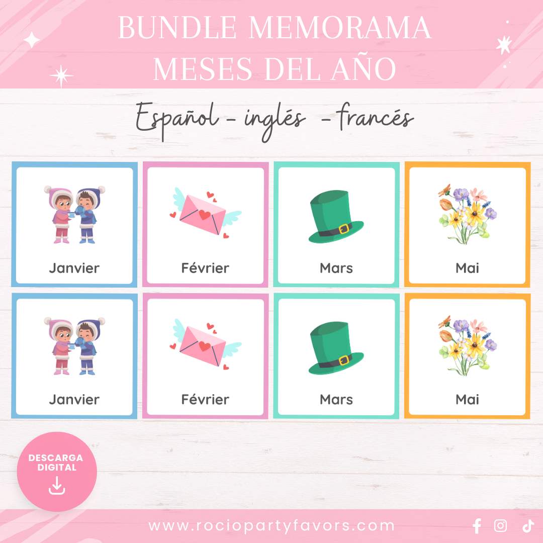 Bundle memorama meses del año