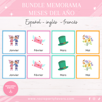 Bundle memorama meses del año