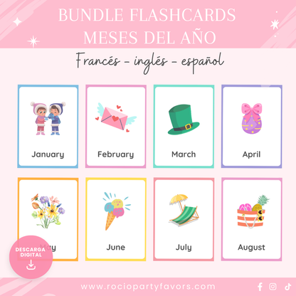 Bundle Flashcards meses del año