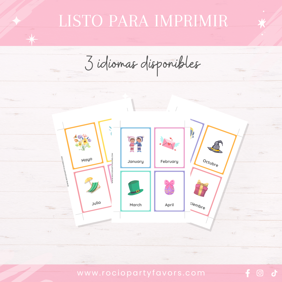 Bundle Flashcards meses del año