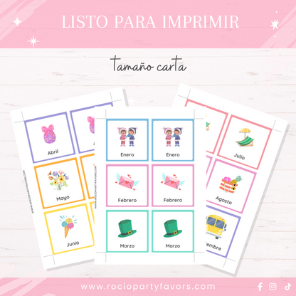 Bundle memorama meses del año