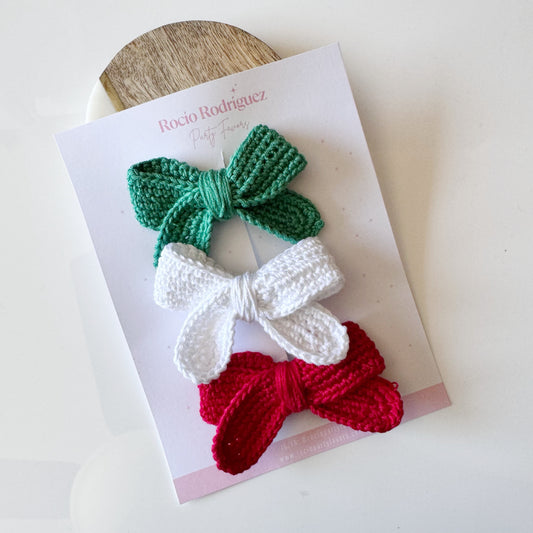 Set patrio pigtail bow (3 piezas)